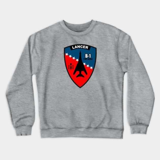 B-1 Lancer Patch Crewneck Sweatshirt by Tailgunnerstudios